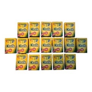 17 Boxes Crayola Multicolor Chalk 12-Pieces Each Box *Classroom Stock Up*